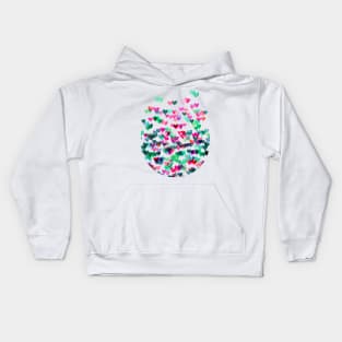 Heart Connections II - watercolor painting (color variation) Kids Hoodie